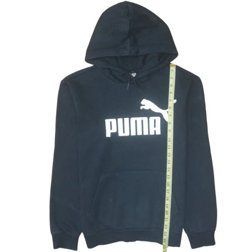 Puma Mens Black Pullover Hoodie Size S Hooded Fleece Sweatshirt - Image 3