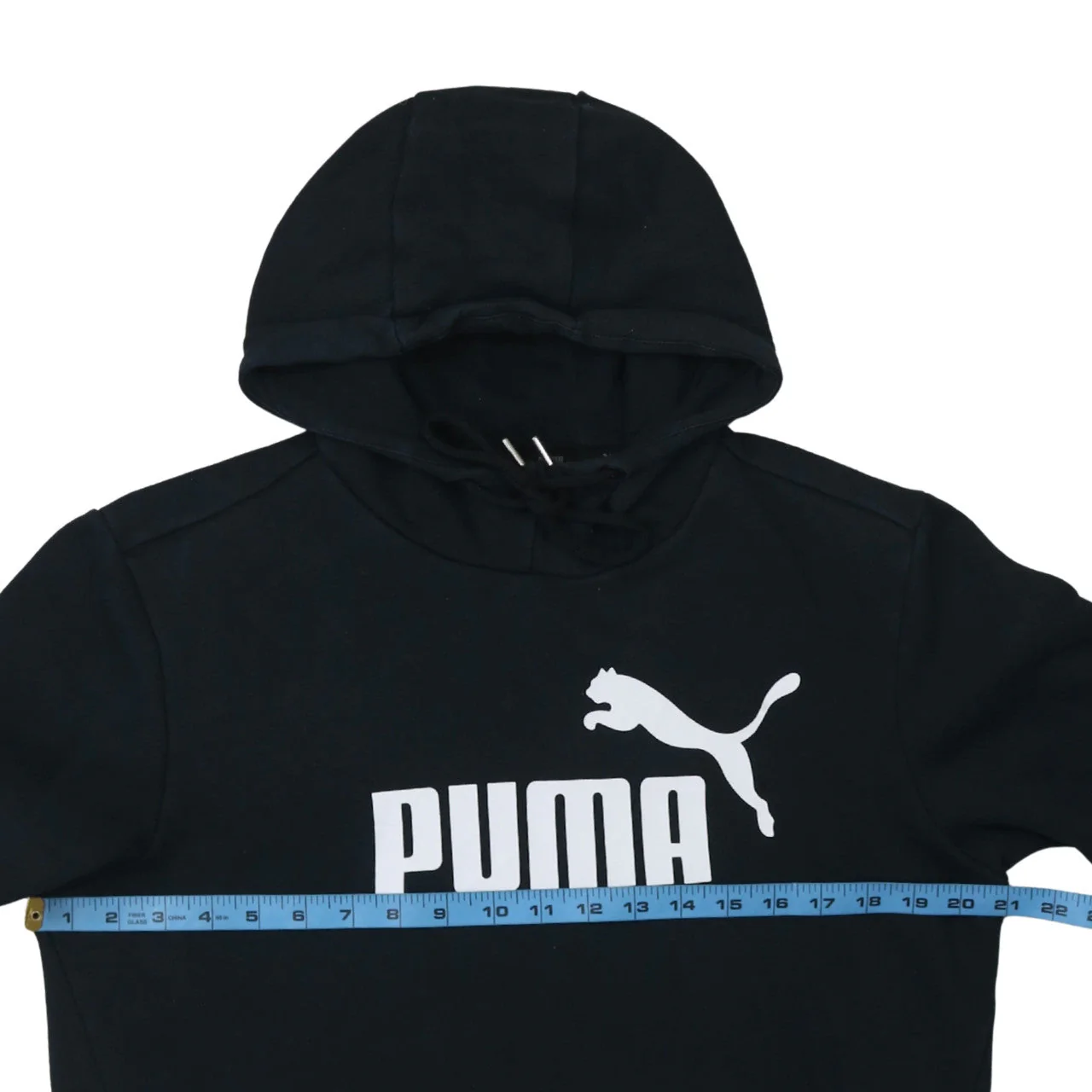 Puma Men's Black Pullover Hoodie Size S Logo Fleece Sportswear - Image 2