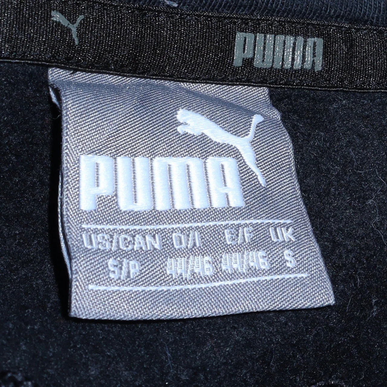 Puma Men's Black Pullover Hoodie Size S Logo Fleece Sportswear - Image 5