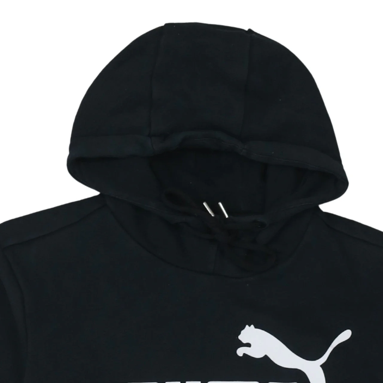 Puma Men's Black Pullover Hoodie Size S Logo Fleece Sportswear - Image 8