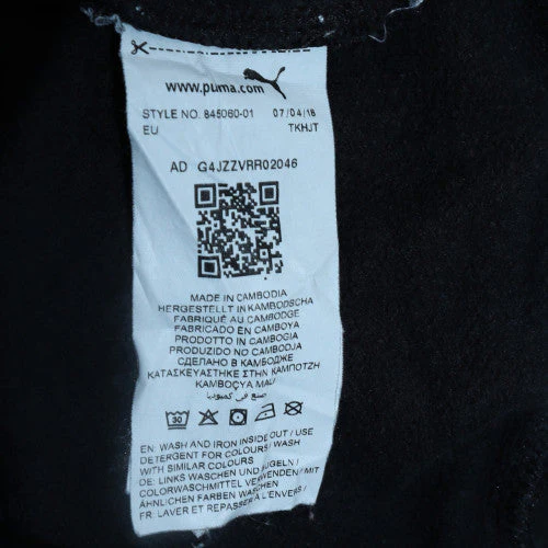 Puma Men's Black Pullover Sweatshirt M Crew Neck Fleece Sportswear - Image 6