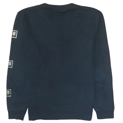 Puma Mens Black Small Crew Neck Pullover Sweatshirt Logo Classic - Image 4