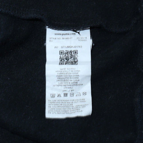 Puma Mens Black Small Crew Neck Pullover Sweatshirt Logo Classic - Image 5