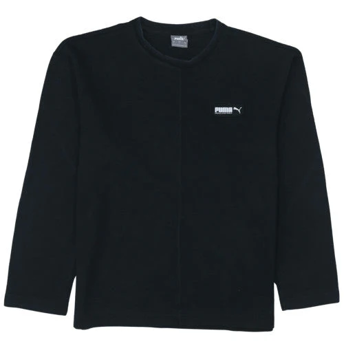 Puma Men's Black Small Fleece Pullover Sweatshirt Regular Fit
