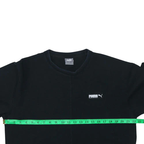 Puma Men's Black Small Fleece Pullover Sweatshirt Regular Fit - Image 2