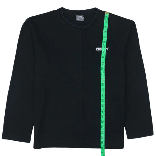 Puma Men's Black Small Fleece Pullover Sweatshirt Regular Fit - Image 3