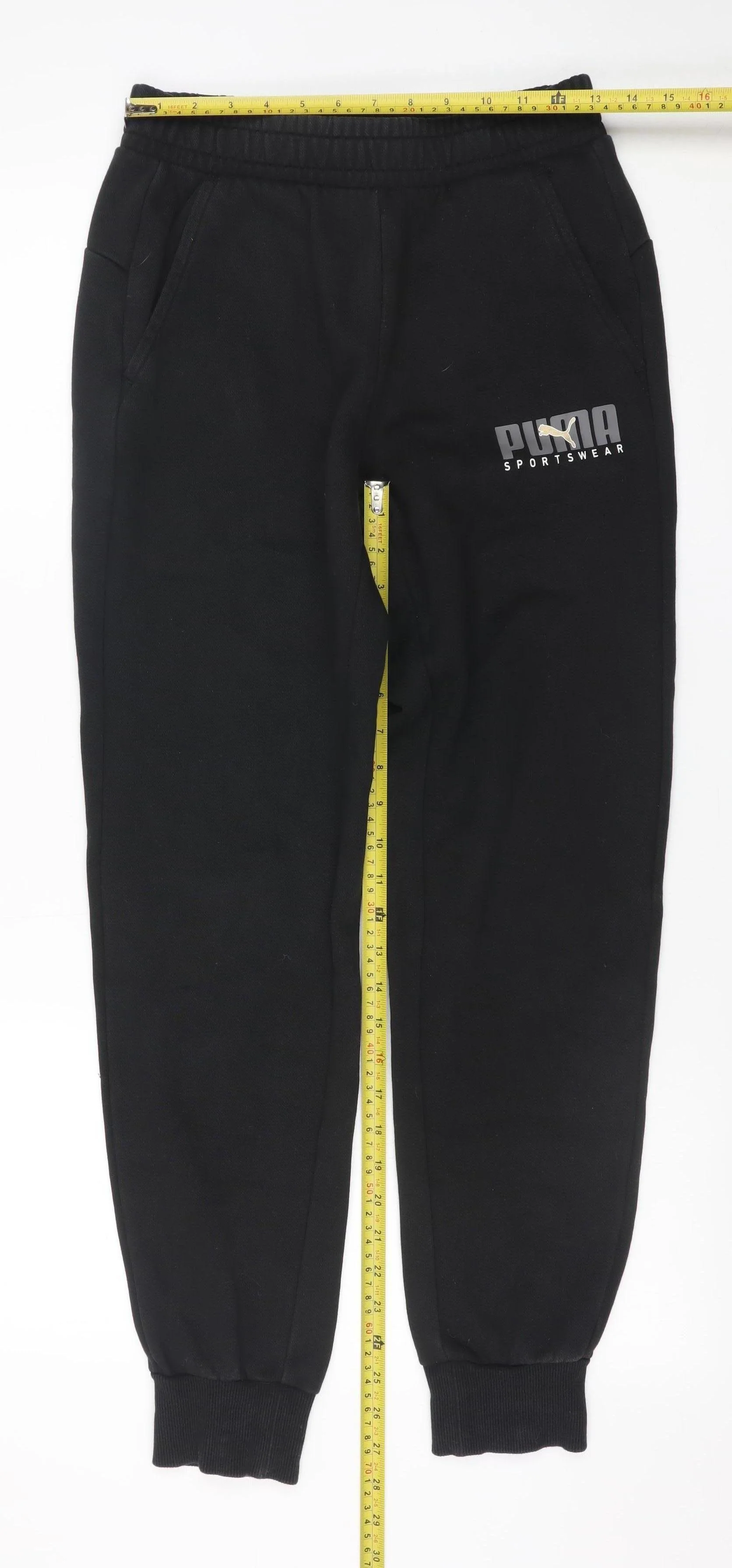 Puma Men's Black Sweatpants Small Jogger Style with Elastic Waist - Image 2