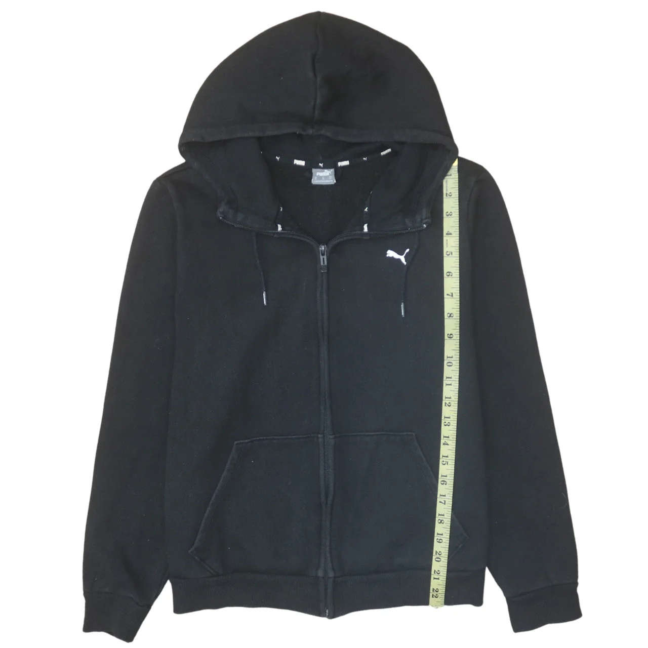 Puma Mens Black XL Full Zip Fleece Hoodie Sweatshirt - Image 2