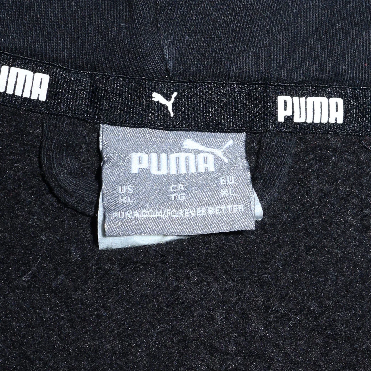 Puma Mens Black XL Full Zip Fleece Hoodie Sweatshirt - Image 5
