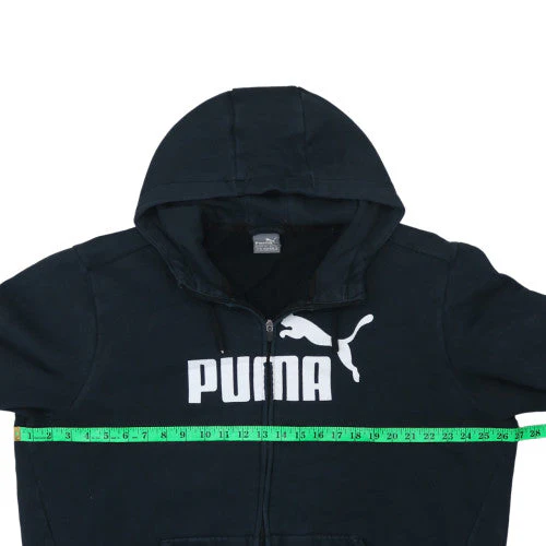 Puma Men's Black XL Full Zip Hoodie with Logo Graphic - Image 2