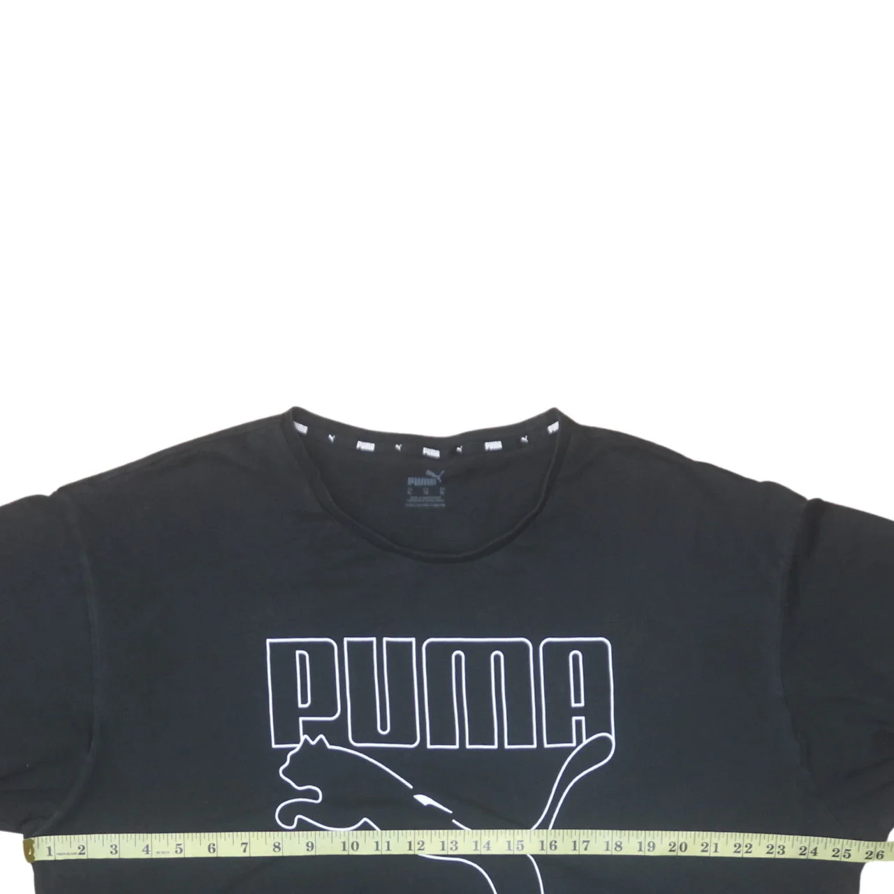 Puma Men's Black XL Graphic Logo Crew Neck T-Shirt - Image 2