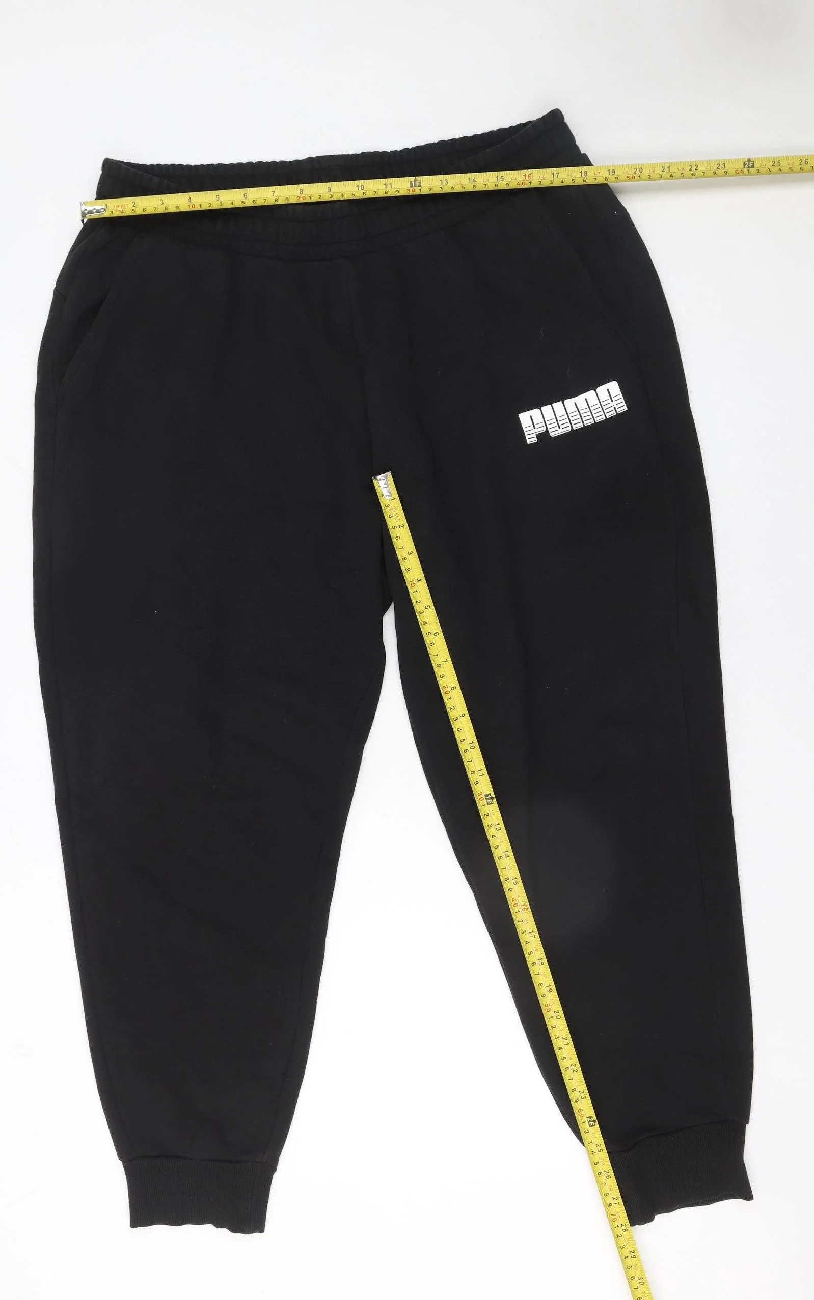 Puma Men's Black XL Jogger Sweatpants Tapered Fit - Image 2