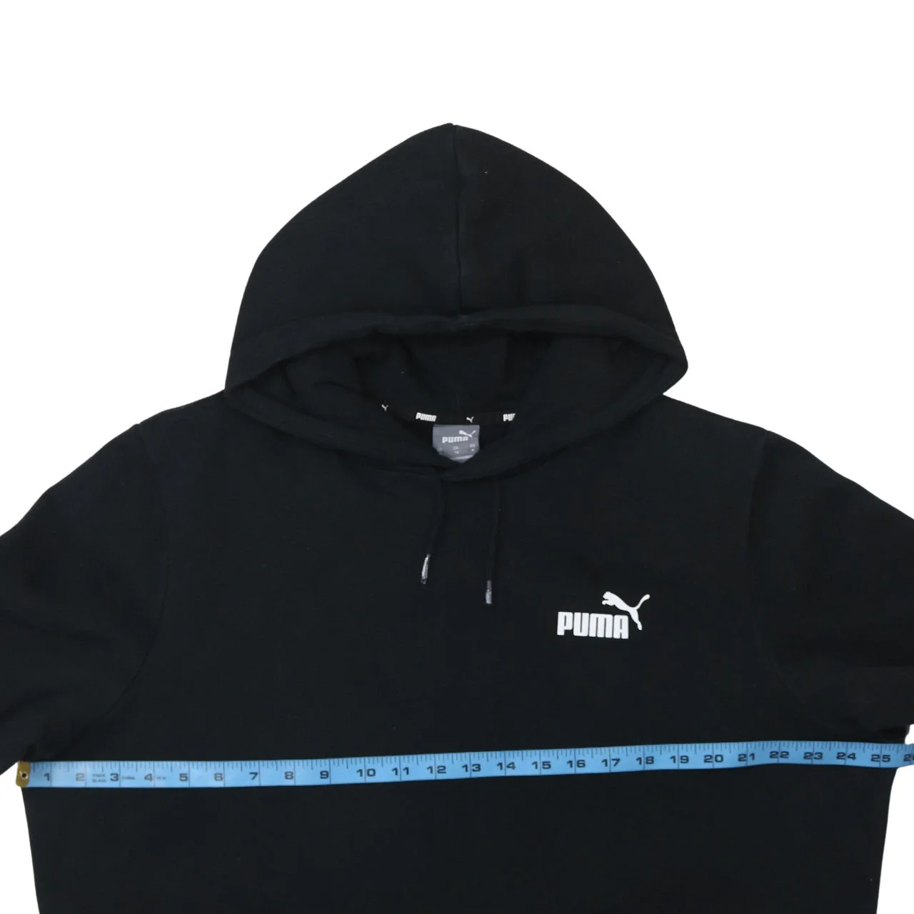 Puma Men's Black XL Pullover Hoodie Fleece Logo Sweatshirt - Image 2