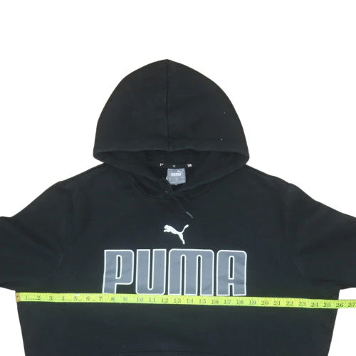 Puma Mens Black XL Pullover Hoodie Graphic Fleece Sweatshirt - Image 3