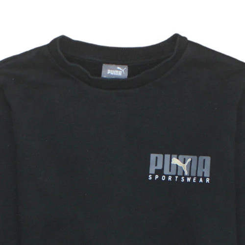 Puma Mens Black XS Regular Fit Crew Neck Fleece Sweatshirt - Image 7