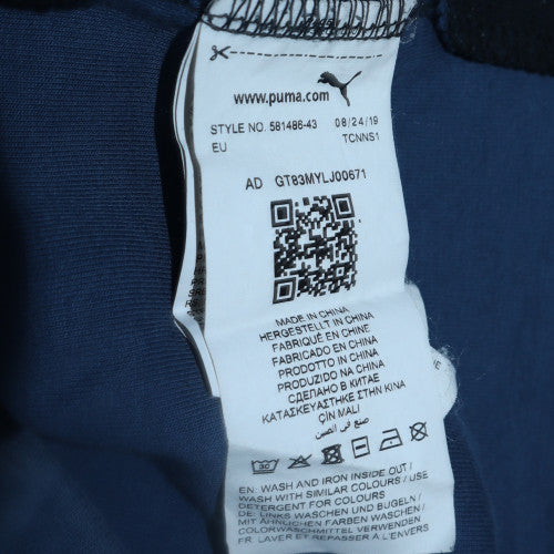 Puma Men's Blue & Black Full Zip Hoodie Size L - Image 6