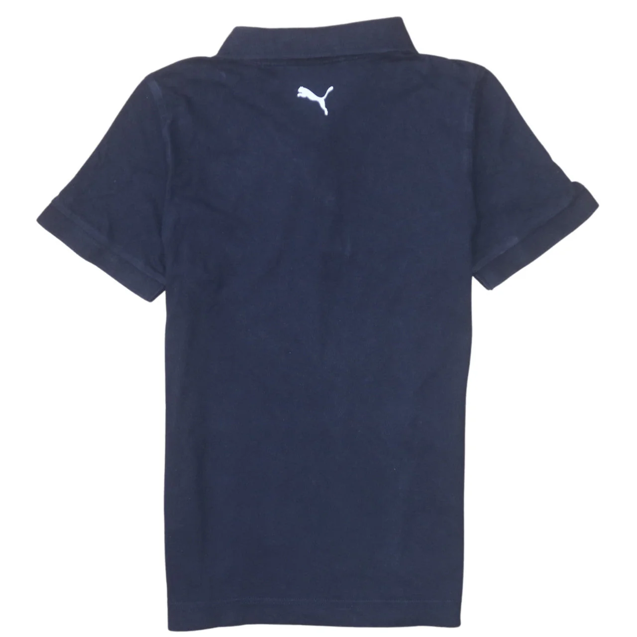 Puma Men's Blue Cotton Short Sleeve Polo Shirt Size S - Image 4