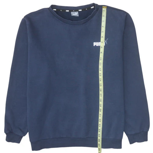 Puma Men's Blue Crew Neck Fleece Pullover Sweatshirt 2XL - Image 2