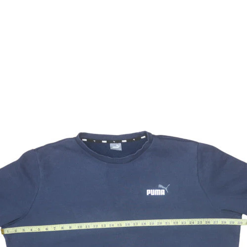 Puma Men's Blue Crew Neck Fleece Pullover Sweatshirt 2XL - Image 3
