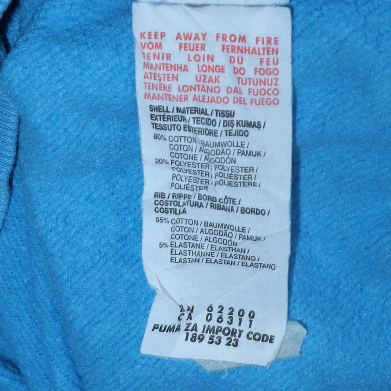 Puma Men's Blue Crew Neck Logo Pullover Sweatshirt M - Image 5