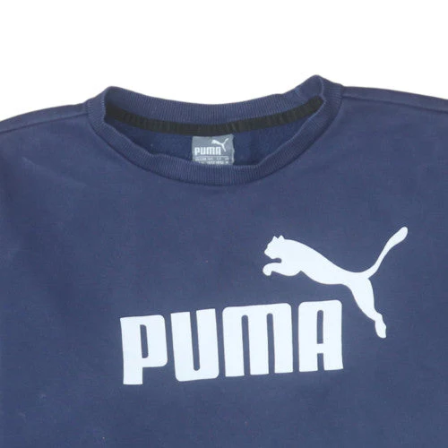 Puma Mens Blue Crew Neck Pullover Sweatshirt M Regular Fit - Image 8