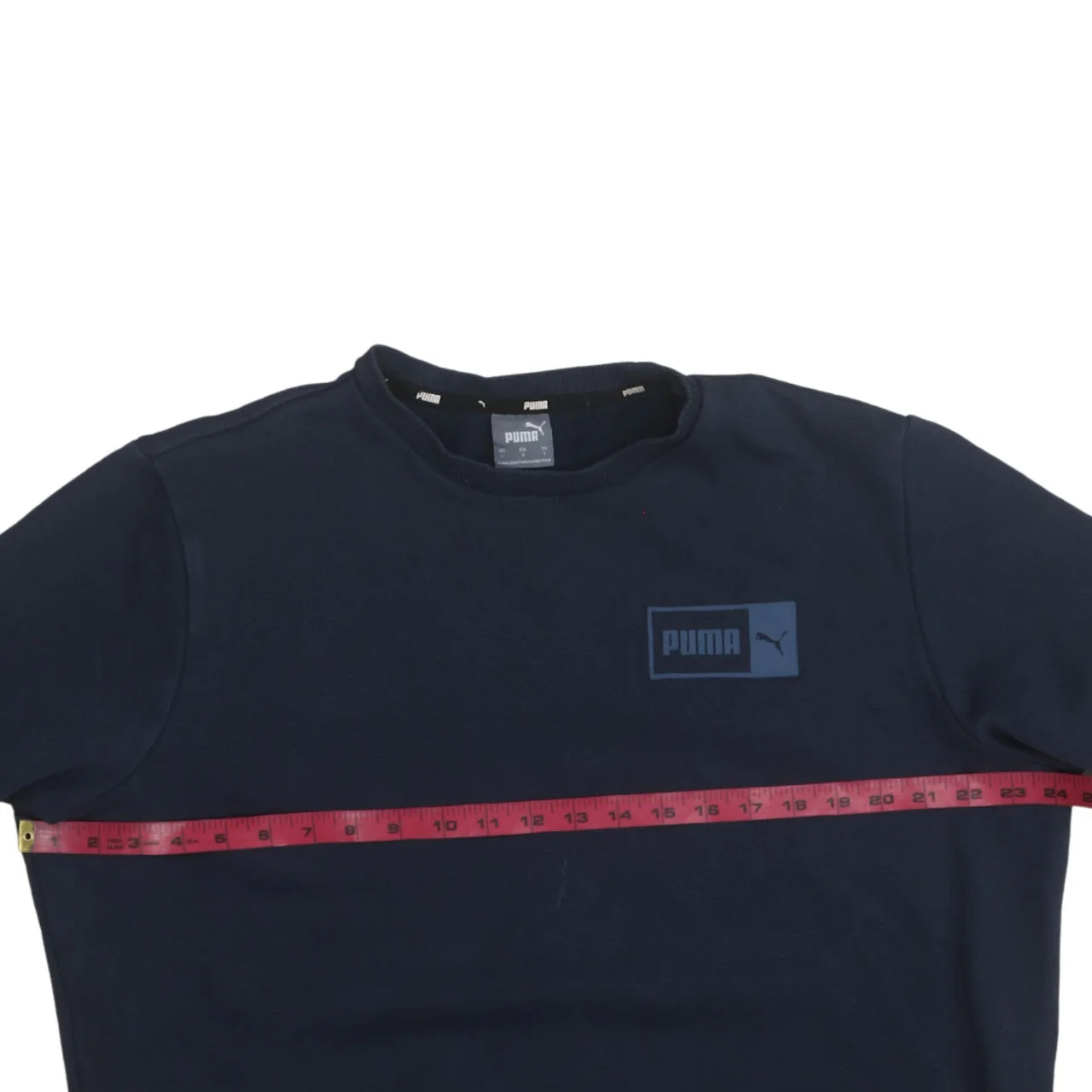 Puma Men's Blue Crew Neck Pullover Sweatshirt Size L - Image 3