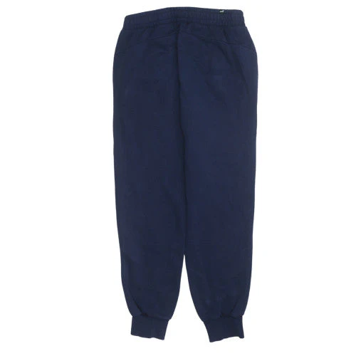 Puma Men's Blue Fleece Jogger Sweatpants M Regular Fit - Image 4