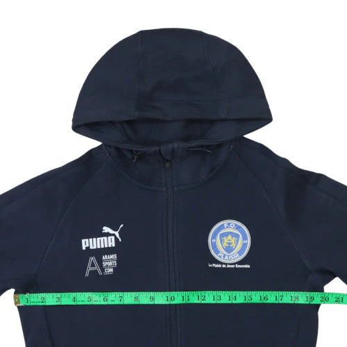 Puma Men's Blue Full Zip Hoodie Fleece Sports Jacket Size M - Image 3
