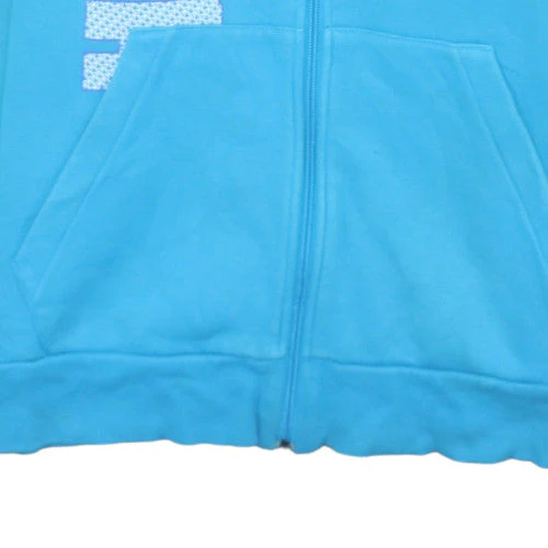 Puma Mens Blue Full Zip Hoodie Size M Graphic Print Fleece - Image 7