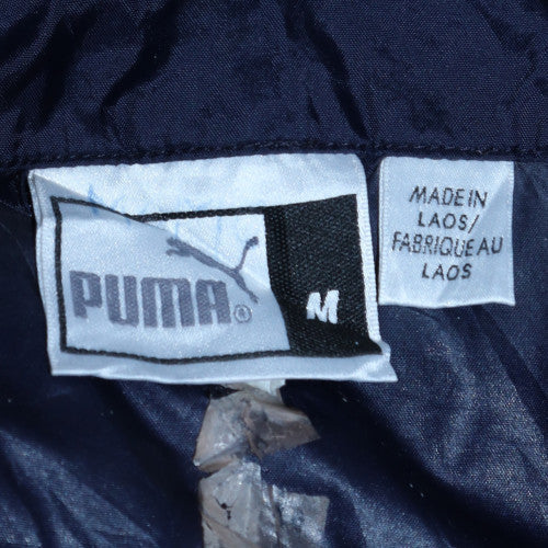 Puma Men's Blue Hooded Windbreaker Jacket Size M - Image 6
