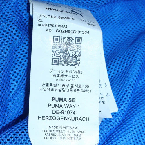Puma Men's Blue Hooded Windbreaker Jacket Size S - Image 6