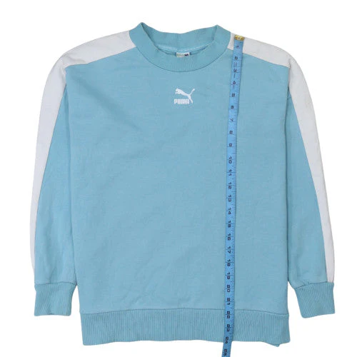 Puma Men's Blue Logo Pullover Sweatshirt Size S - Image 2