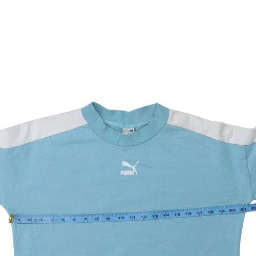 Puma Men's Blue Logo Pullover Sweatshirt Size S - Image 3