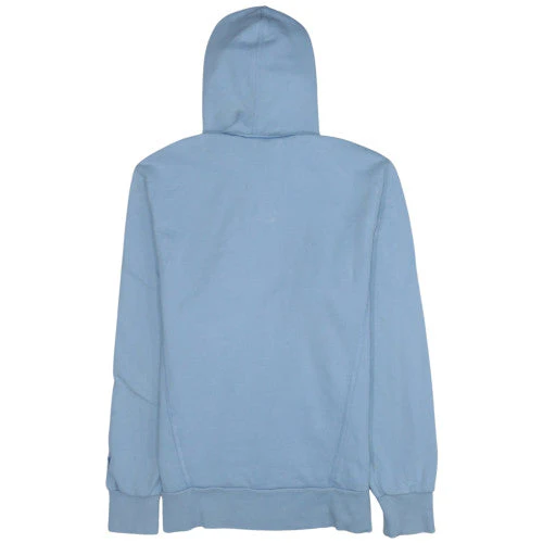 Puma Men's Blue Pullover Hoodie L Logo Fleece Sportswear - Image 4