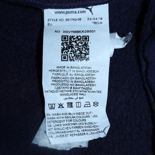 Puma Men's Blue Pullover Hoodie L Sports Fleece Regular Fit - Image 6