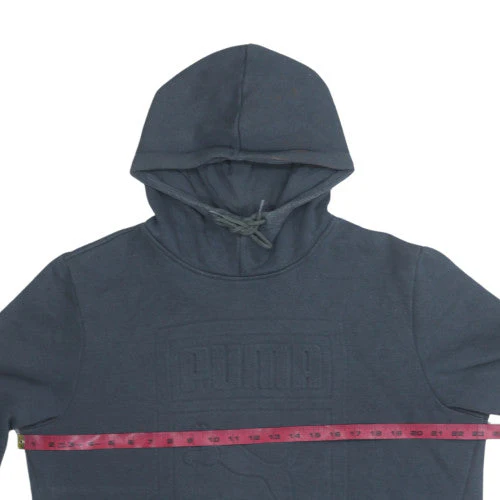 Puma Men's Blue Pullover Hoodie M Regular Fit Sportswear - Image 2