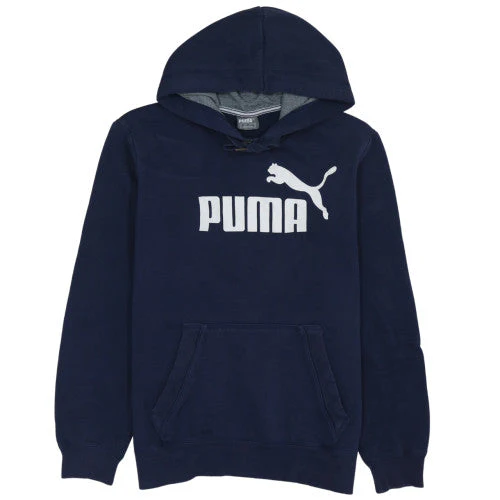 Puma Men's Blue Pullover Hoodie M Sports Fleece Sweatshirt