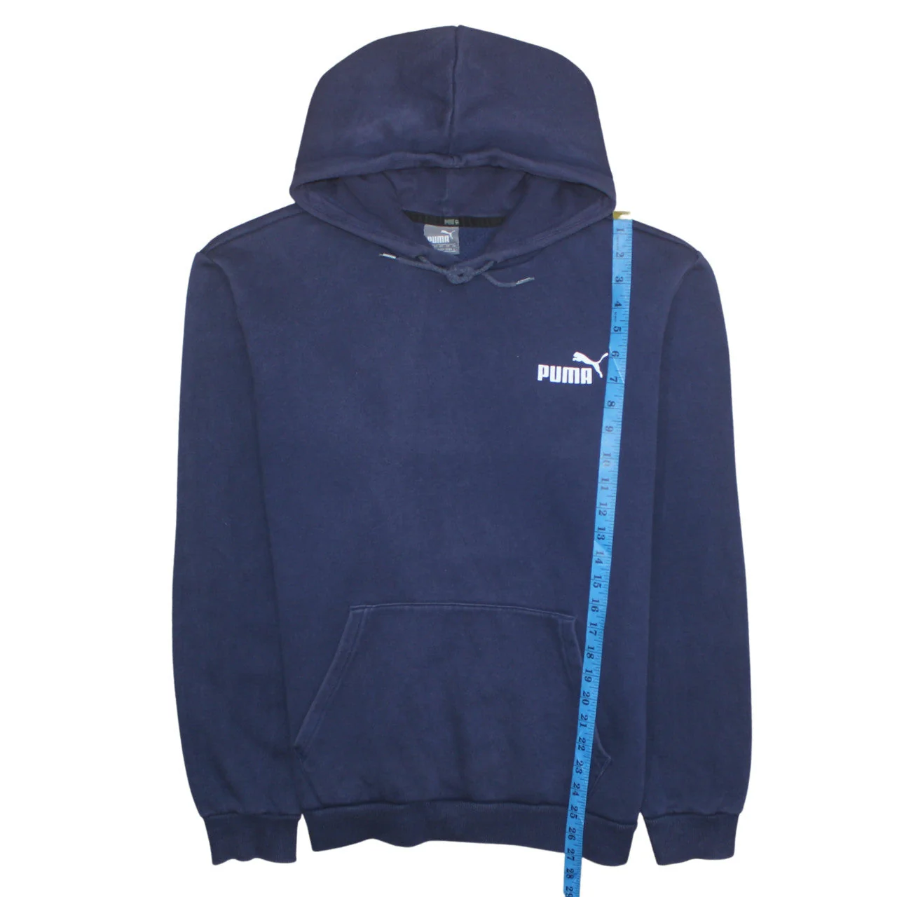Puma Men's Blue Pullover Hoodie Size L Fleece Sportswear - Image 2