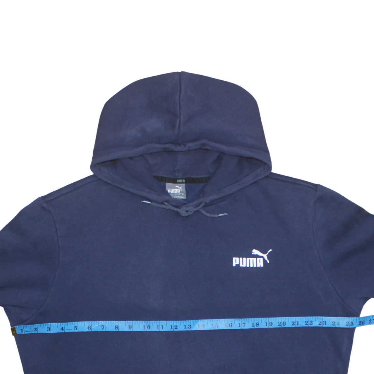 Puma Men's Blue Pullover Hoodie Size L Fleece Sportswear - Image 3