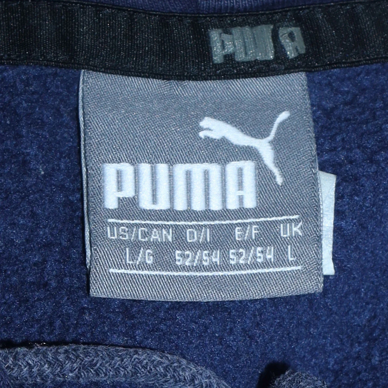 Puma Men's Blue Pullover Hoodie Size L Fleece Sportswear - Image 5
