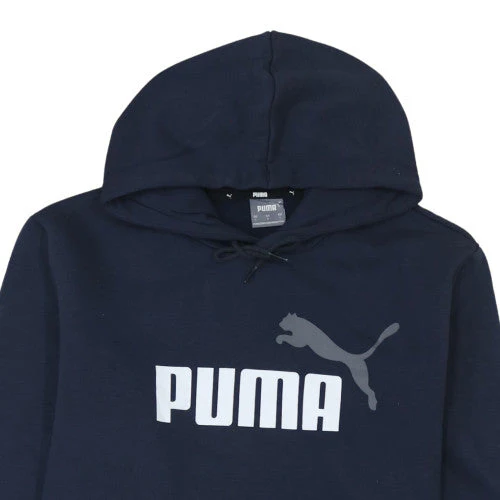 Puma Men's Blue Pullover Hoodie Size L Graphic Sports Fleece - Image 7