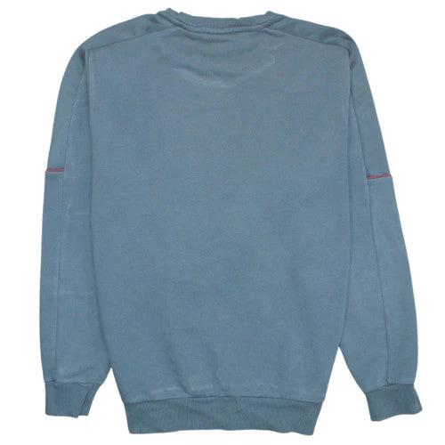 Puma Men's Blue Pullover Sweatshirt M Crew Neck Logo Fleece - Image 4