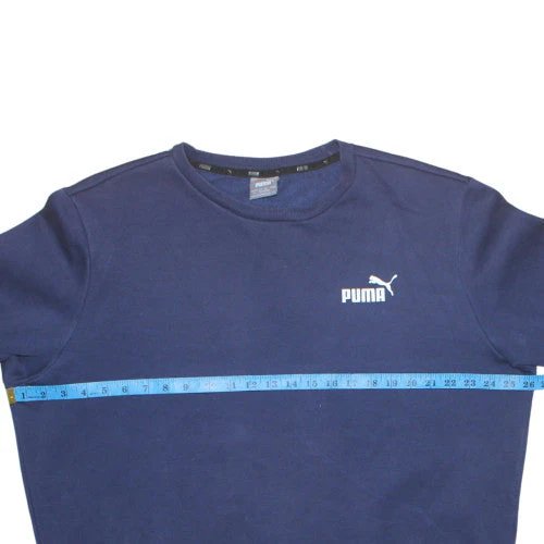 Puma Mens Blue XL Pullover Crew Neck Fleece Sweatshirt - Image 3