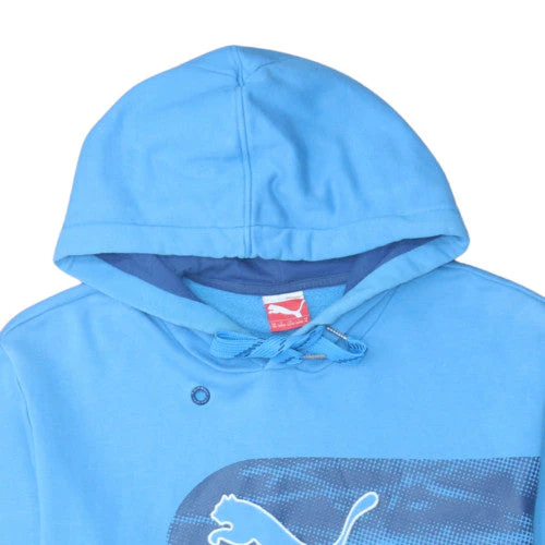 Puma Men's Blue XL Pullover Hoodie with Graphic Logo - Image 8