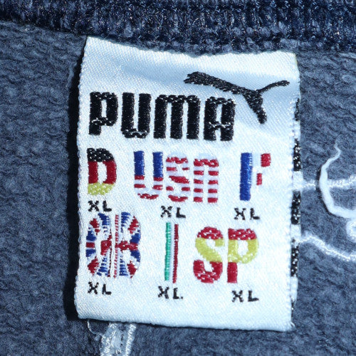 Puma Mens Blue XL Pullover Sweatshirt Fleece Crew Neck Vintage - Image 5