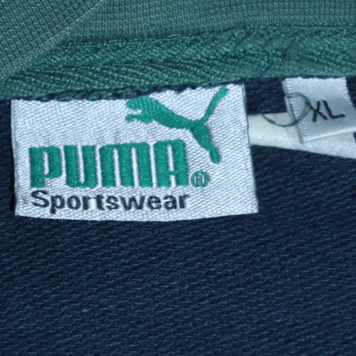 Puma Mens Blue XL Retro Pullover Hoodie Embroidered 90s Sportswear - Image 5