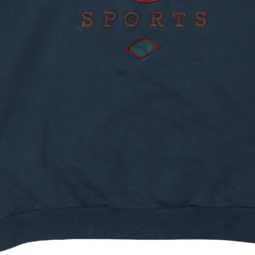 Puma Mens Blue XL Retro Pullover Hoodie Embroidered 90s Sportswear - Image 8