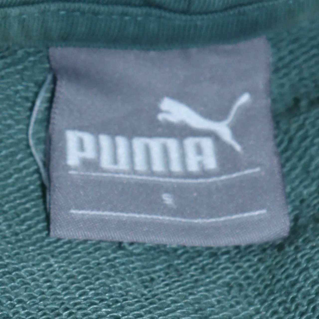 Puma Men's Green Pullover Hoodie Small Logo Sportswear - Image 6