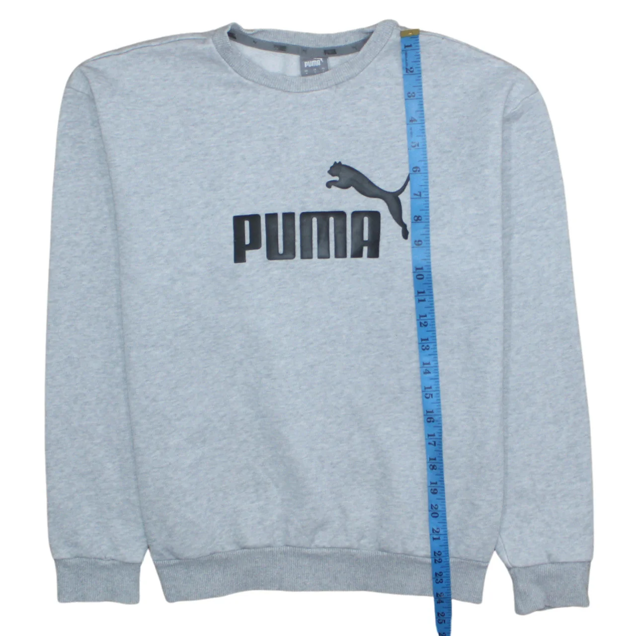 Puma Men's Grey Crew Neck Logo Sweatshirt Size S - Image 2