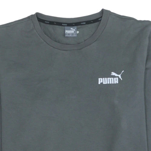 Puma Mens Grey Crew Neck Pullover Sweatshirt M Regular Fit - Image 6